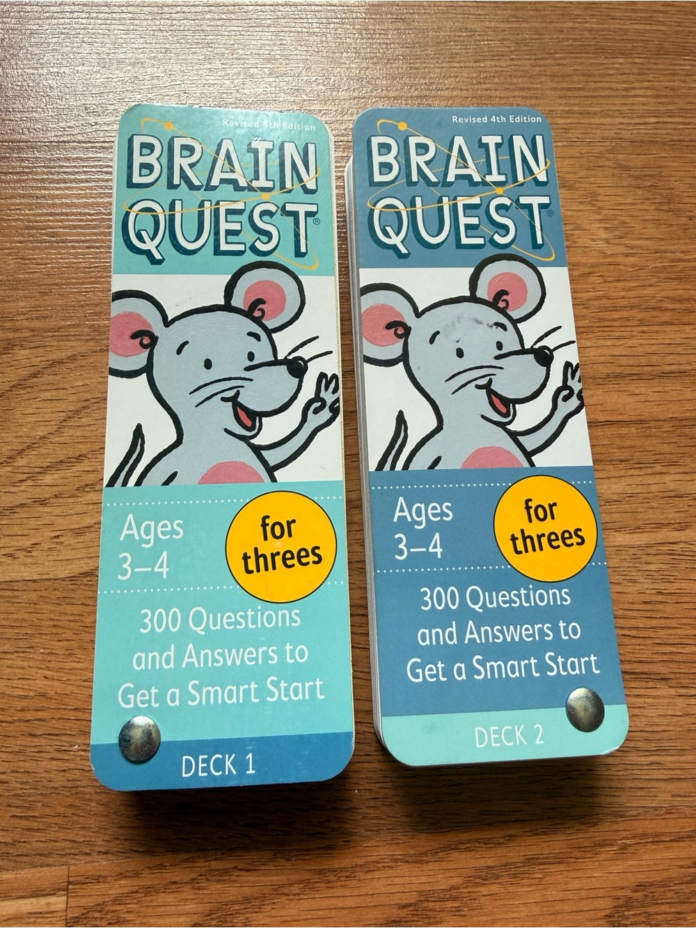 Brain Quest Ages 3-4 Decks 1 & 2 - Preschool Educational Flash Cards